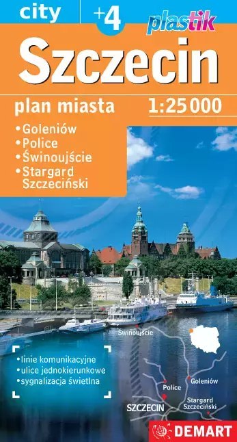 Mapa samochodowa. Szczecin, 1:250000 Mapa samochodowa. Szczecin, 1:250000