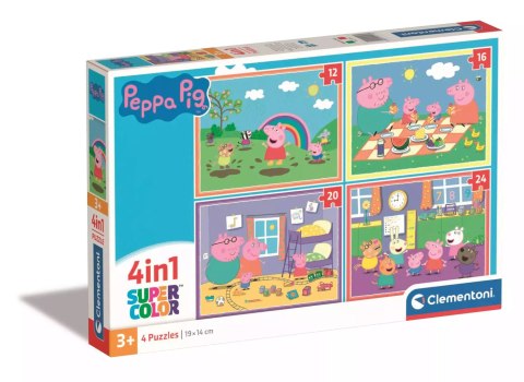 Puzzle 4w1 Super Kolor Peppa Pig Puzzle 4w1 Super Kolor Peppa Pig