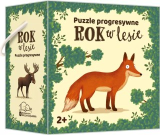 Puzzle progresywne 20 elementów. Rok w lesie