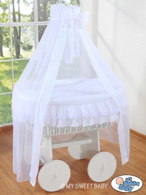 Kosz Mojżesza z baldachimem Deluxe- Little Angel biały Kosz Mojżesza z baldachimem Deluxe- Little Angel biały