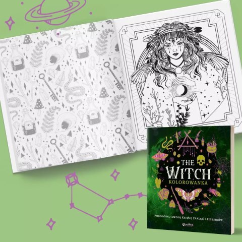 The Witch. Kolorowanka. Pokoloruj swoją księgę zaklęć i eliksirów