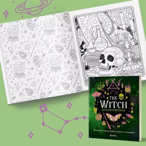 The Witch. Kolorowanka. Pokoloruj swoją księgę zaklęć i eliksirów