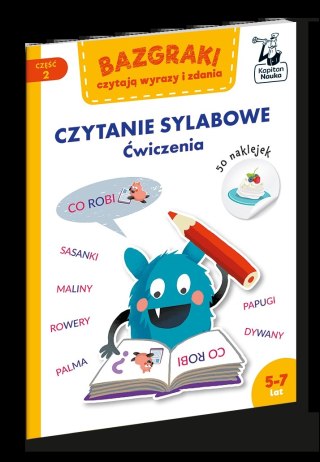 Bazgraki czytają wyrazy i zdania. Czytanie sylabowe. Ćwiczenia