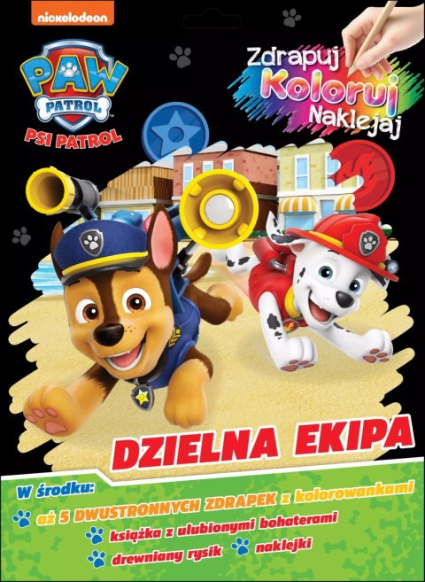 Psi Patrol. Zdrapuj, koloruj, naklejaj. Dzielna ekipa Psi Patrol. Zdrapuj, koloruj, naklejaj. Dzielna ekipa