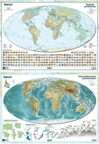 Mapa dwustronna A2 ŚWIAT