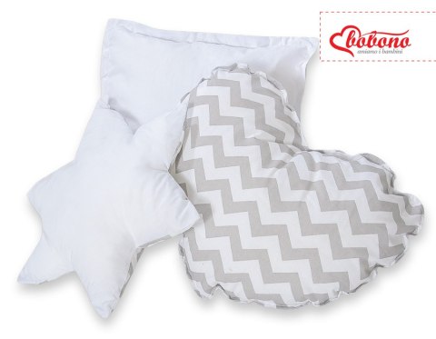 Zestaw poduszek 3cz. Chevron szary Zestaw poduszek 3cz. Chevron szary