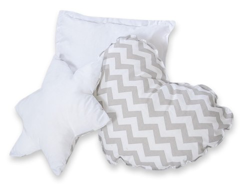 Zestaw poduszek 3cz. Chevron szary Zestaw poduszek 3cz. Chevron szary