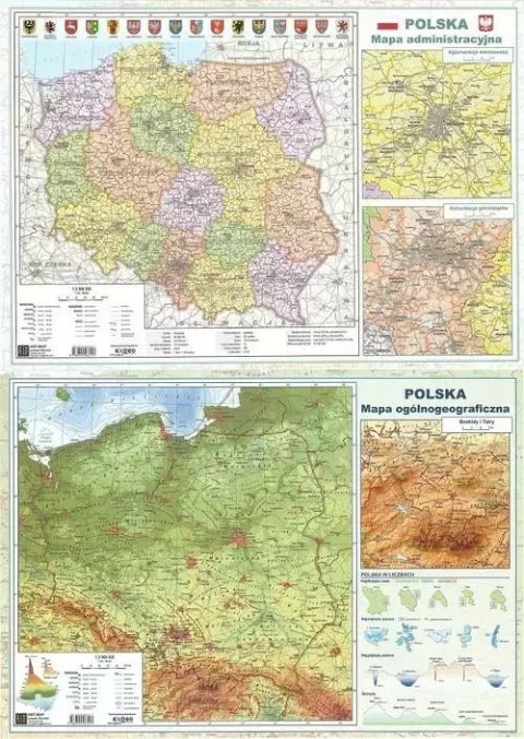 Mapa dwustronna A2 POLSKA Mapa dwustronna A2 POLSKA