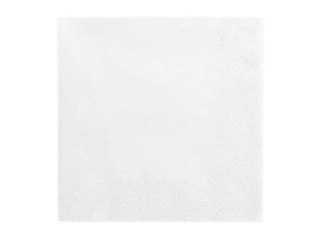 Serwetki trójwarstwowe białe 33x33, 20 sztuk