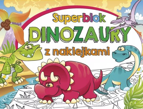 Superblok z naklejkami Dinozaury Superblok z naklejkami Dinozaury