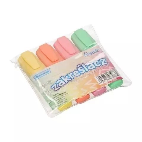 Zakreślacze pastelowe 4 kolory Zakreślacze pastelowe 4 kolory