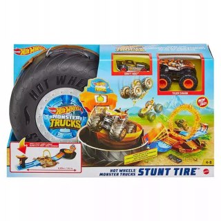 Hot Wheels. GVK48 Monster Trucks. Opona kaskaderska + 2 samochody