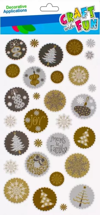 Naklejki BoŻe Narodzenie ŚnieŻynki Craft with Fun 501878