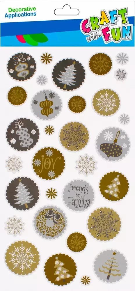 Naklejki BoŻe Narodzenie ŚnieŻynki Craft with Fun 501878 Naklejki BoŻe Narodzenie ŚnieŻynki Craft with Fun 501878