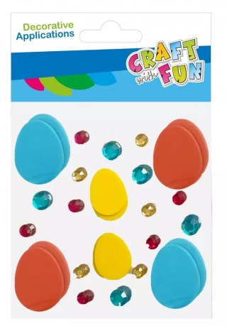 Ozdoba Dekoracyjna Eva Jajka Samoprzylepne Kryształki Wielkanoc Craft with Fun 531829