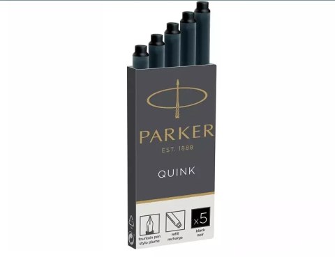 Parker. Naboje do pióra Quink czarne (5 sztuk) Parker. Naboje do pióra Quink czarne (5 sztuk)