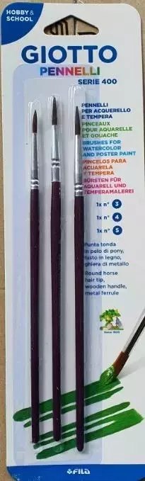 Pędzle 400 komplet 3 sztuki GIOTTO Pędzle 400 komplet 3 sztuki GIOTTO