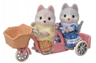 Sylvanian Families. Pieski husky na rowerze