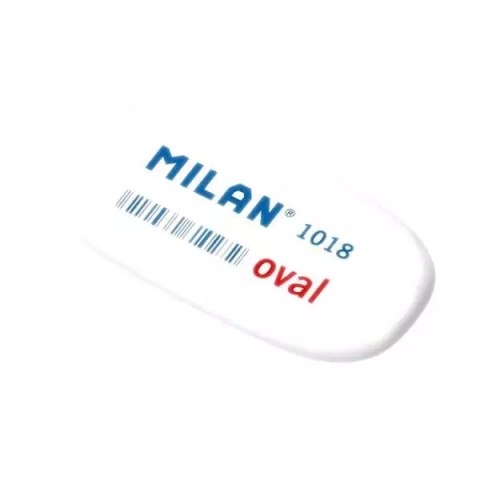 Gumka 1018 syntetyczna owalna biała p18. MILAN; cena za 1szt Gumka 1018 syntetyczna owalna biała p18. MILAN; cena za 1szt