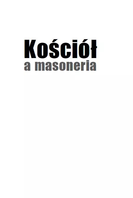 Kościół a masoneria