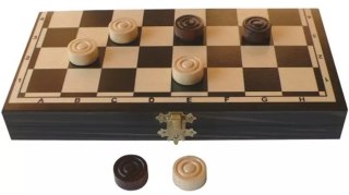 Warcaby drewniane, 25 cm