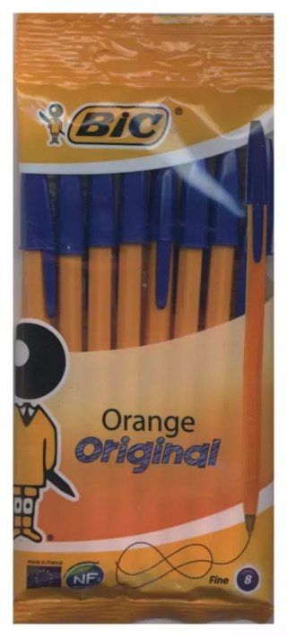 Długopis zamykany Bc Orange niebieski Pbh Op8szt