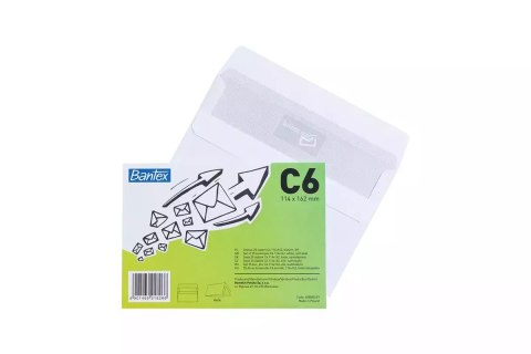 Koperta Bantex C6 Sk, Biała, 25 szt. Koperta Bantex C6 Sk, Biała, 25 szt.