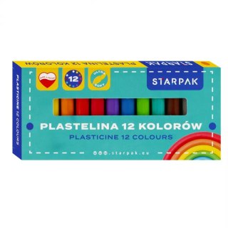 Plastelina 12 kolorów School Starpak pudełko 1/40