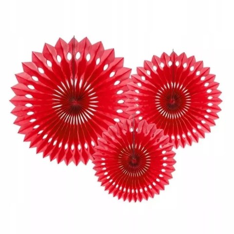 Rozety Party Deco Classic 20-30 cm czerwone 3 szt. Rozety Party Deco Classic 20-30 cm czerwone 3 szt.