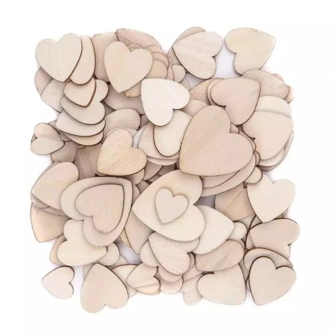 Serca drewniane 120szt Serca drewniane 120szt