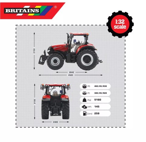 TOMY Britains traktor Case Maxxum 150 43291