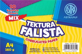 Tektura falista A4, 10 kolorów