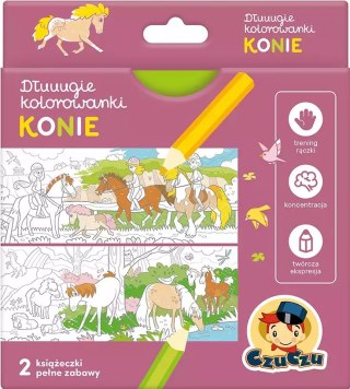 Czuczu. Dłuuugie kolorowanki. Konie