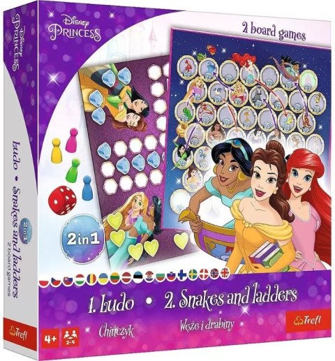 Disney Princess 2w1. Chińczyk, Węże i drabiny Disney Princess 2w1. Chińczyk, Węże i drabiny