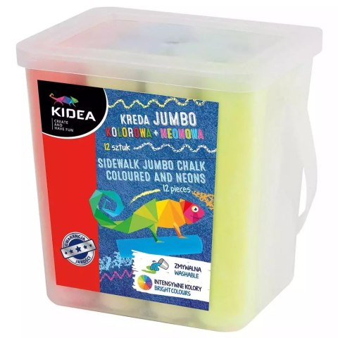 Kreda Jumbo kolorowa + neonowa (12 sztuk) Kreda Jumbo kolorowa + neonowa (12 sztuk)