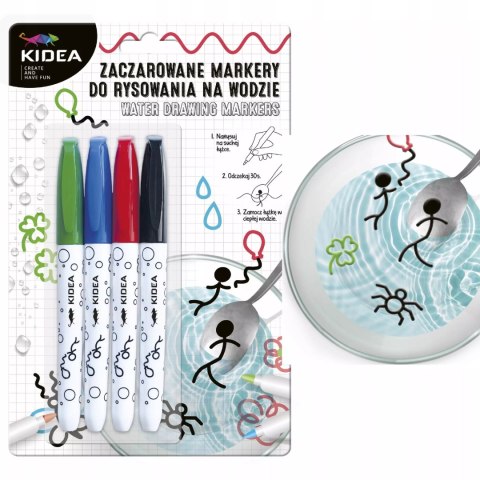 Marker Do Rys Na Wodzie 4 kolory Kidea B/c Marker Do Rys Na Wodzie 4 kolory Kidea B/c