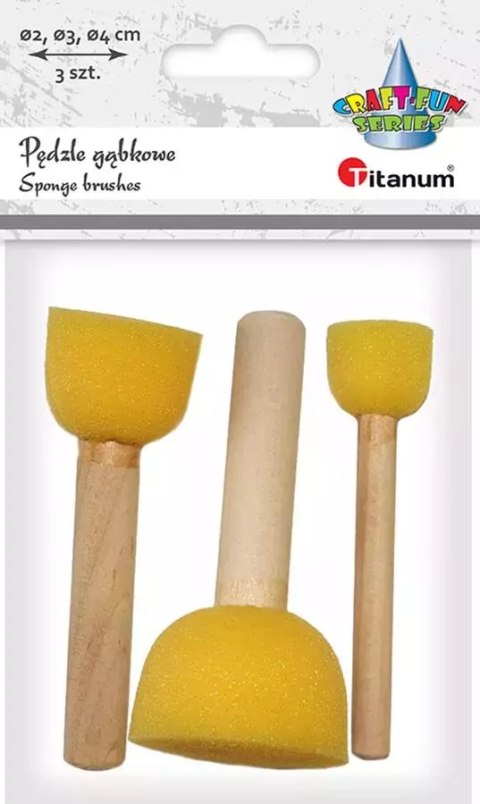 Pędzelki Gąbkowe 2 3 4cm 3szt. Titanum Craft-fun Series Hsm001 Pędzelki Gąbkowe 2 3 4cm 3szt. Titanum Craft-fun Series Hsm001