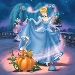 Puzzle 3x49 elementów. Disney Princess