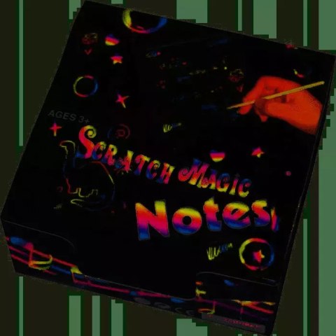 Scratch Magic Notes, czarny, cena za 1 opakowanie 100 stron Scratch Magic Notes, czarny, cena za 1 opakowanie 100 stron