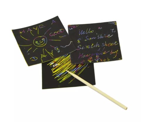 Scratch Magic Notes, czarny, cena za 1 opakowanie 100 stron Scratch Magic Notes, czarny, cena za 1 opakowanie 100 stron