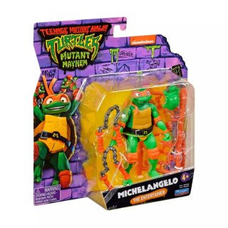 WOJOWNICZE ŻÓŁWIE NINJA Movie Mutant Mayhem Michelangelo podstawowa figurka akcji, figurka, 14 cm