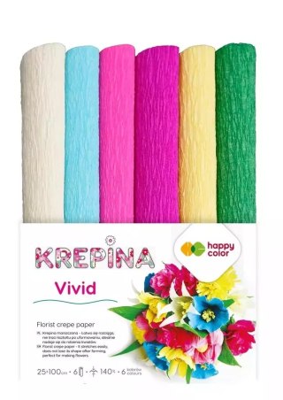 Krepina marszczona 25x100cm Vivid 6 kolorów