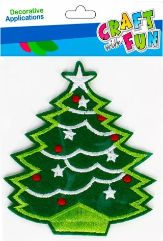 Ozdoba Dekoracyjna Samoprzylepna Naszywka BoŻe Narodzenie Choinka Craft with Fun 501896