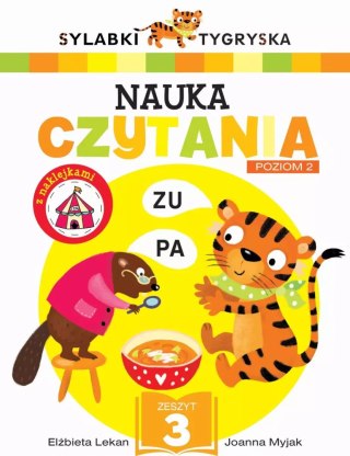 Sylabki Tygryska. Nauka czytania. Poziom 2. Zeszyt 3