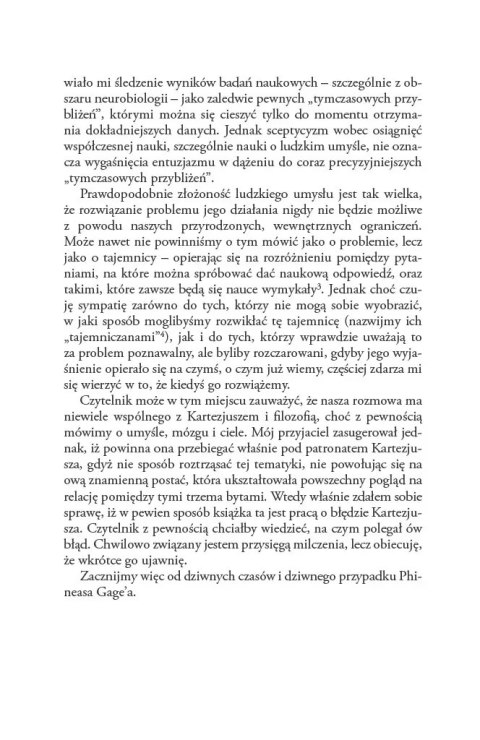 Błąd Kartezjusza. Emocje, rozum i ludzki mózg
