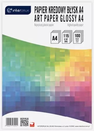 Papier Kredowy A4 100 kartek Interdruk
