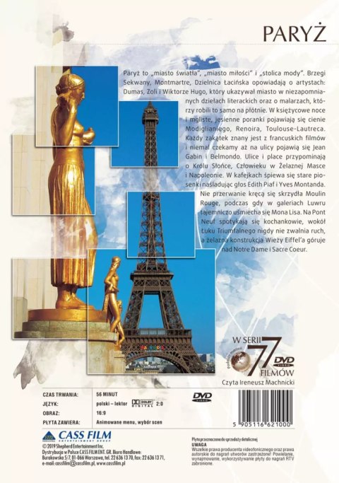 Podróże Marzeń. Paryż, DVD Podróże Marzeń. Paryż, DVD