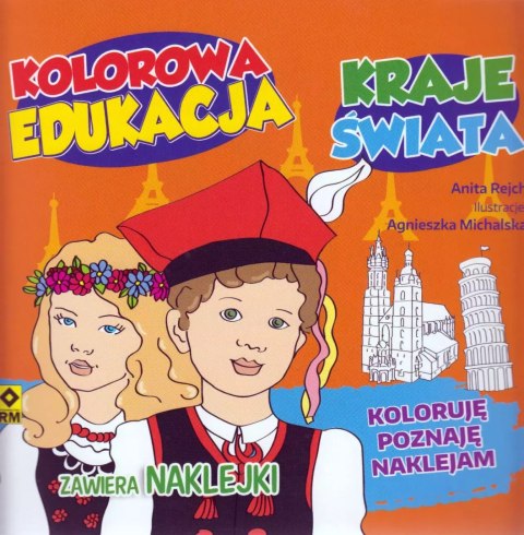 Kraje świata. Kolorowa edukacja - naklejka Kraje świata. Kolorowa edukacja - naklejka
