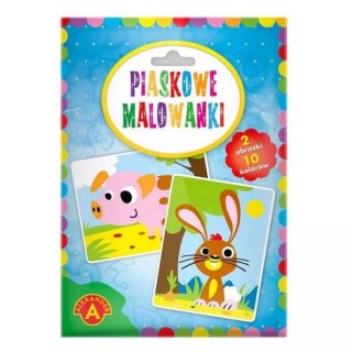 Piaskowe malowanki. Świnka i królik