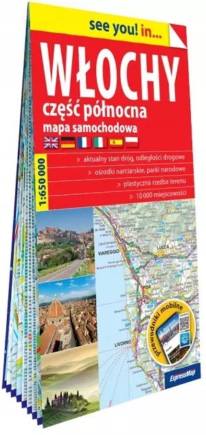Włochy Część północna papierowa mapa samochodowa 1:650 000